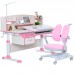 Children Kids Ergonomic Study Desk with Adjustable Double-Winged Swivel Chair Set